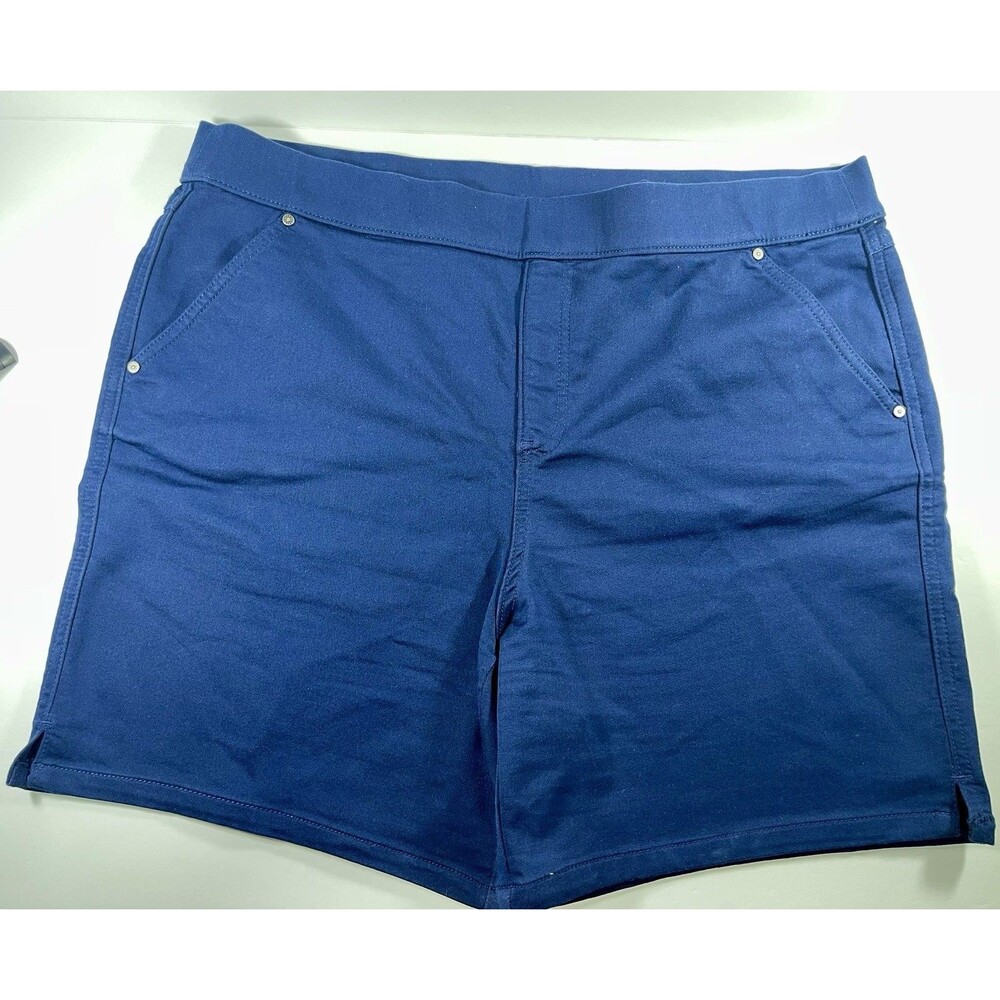 Classic Apparel Khakis & Co Navy Blue Pull-On Shorts Women’s Size 14 - Stretch